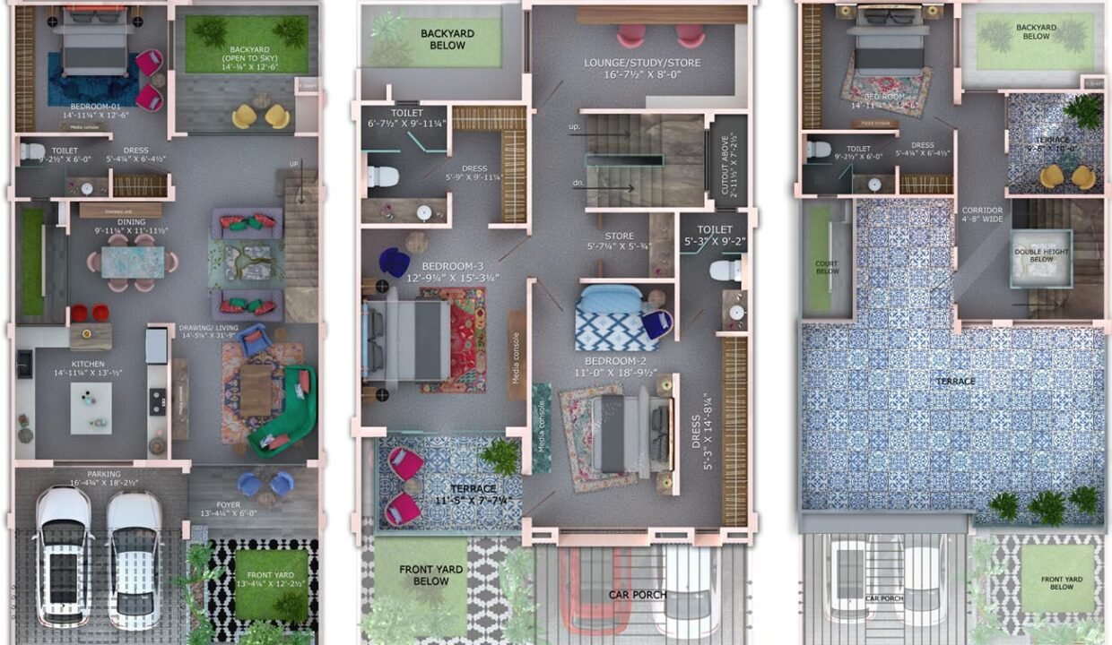 floor-plan-4BHKspring-villa-marigold-plan